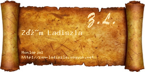Zám Ladiszla névjegykártya